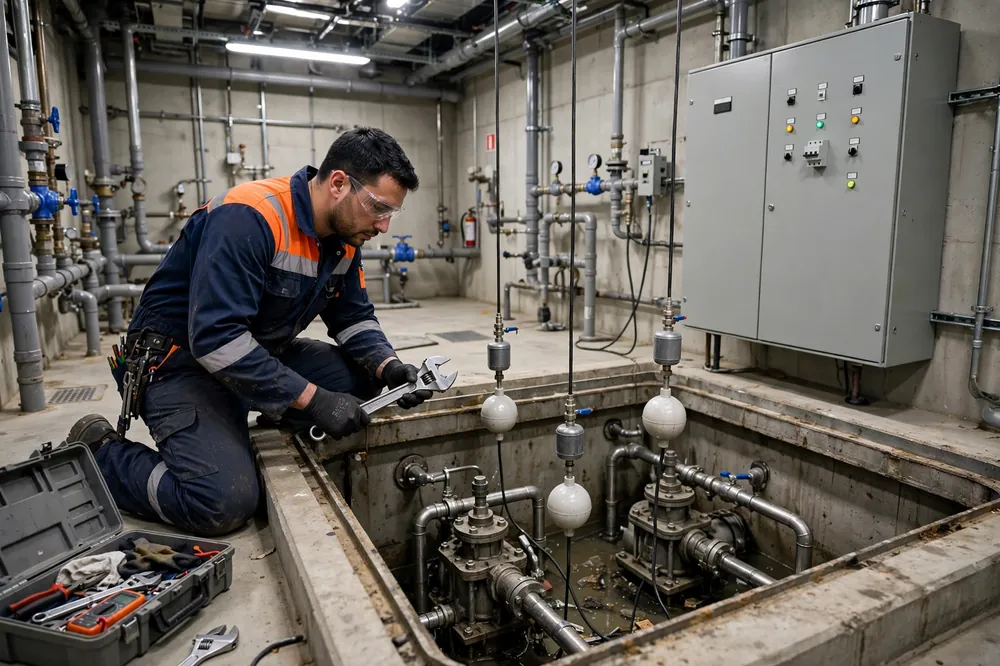 Sewage lift station pump service in Newark, DE
